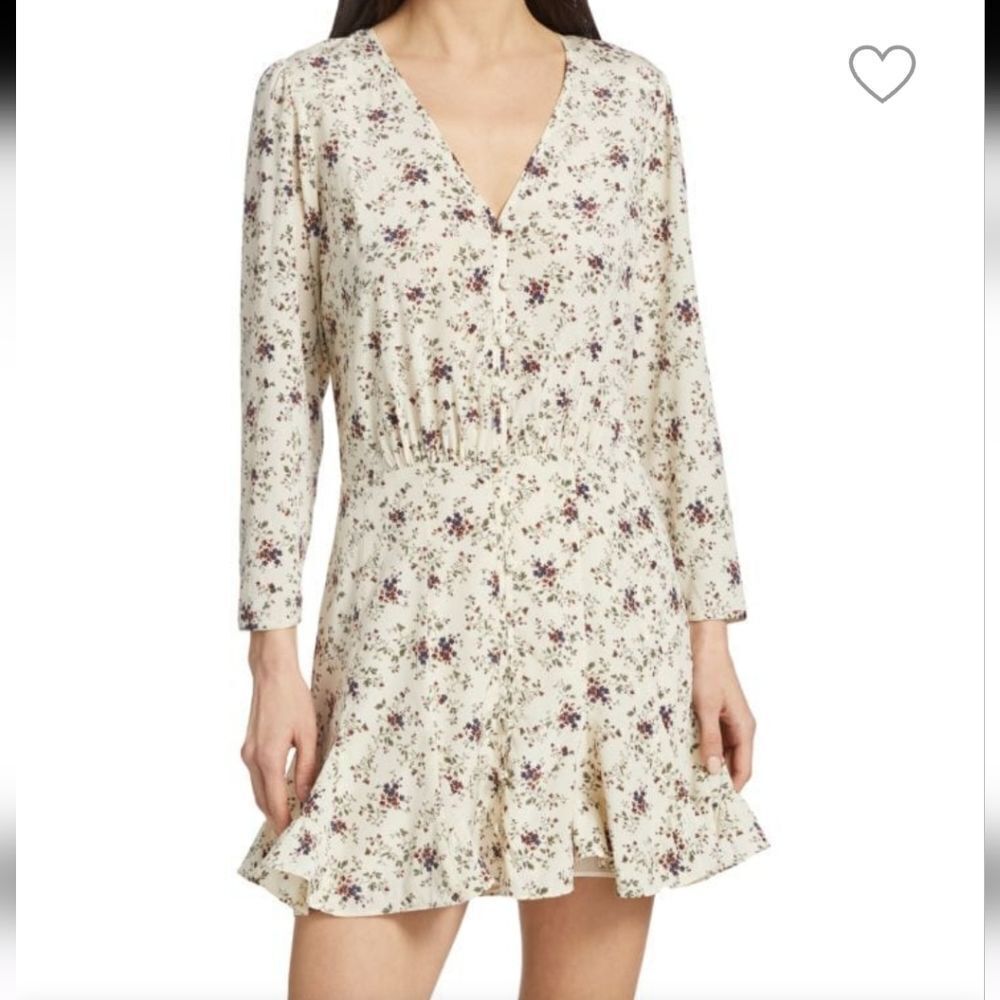 NWT $648 Veronica Beard floral ruffle dress
